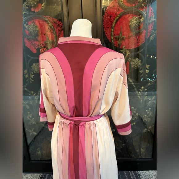 🩷CIEBON-Carmine Stripe Elbow Sleeve Shirtdress🩷 - Picture 9 of 13